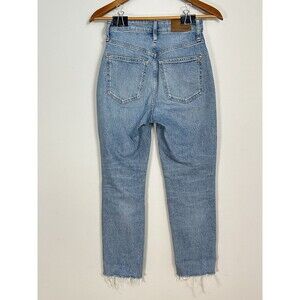 Madewell Curvy Perfect Vintage Jeans 25 High Rise Distressed Straight Crop